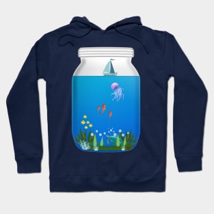 Sea life in a jar - Ocean Hoodie